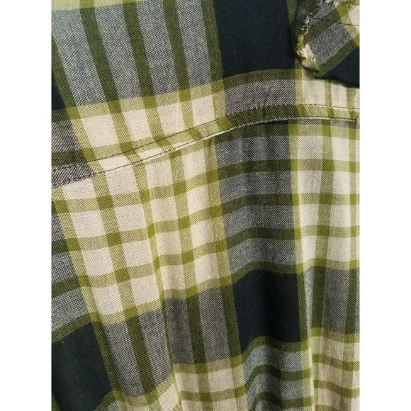 Free People We the Free Sz. S Pacific Dawn Top Wool Blend Green Plaid Top - Picture 10 of 10